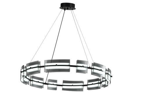 Люстра подвесная черная LED 40Вт D80см Zortes LOFT ZRS.1802.80 фото 4