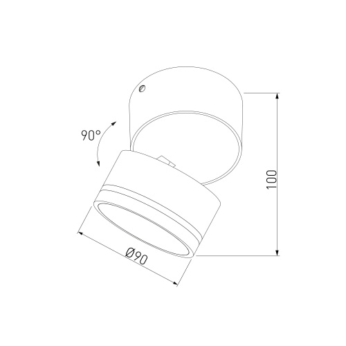 Накладной светодиодный светильник Okko 3000K черный IP54 35157/U черный фото 2