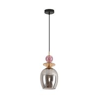 8297/1A MODERNI LN26 368 бронза/смоки/амбер/розовый, металл/стекло Подвес E27 1*40W 220V IRIME