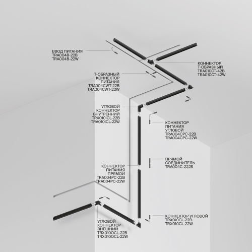 Шинопровод встраиваемый Technical TRX010-423W фото 6
