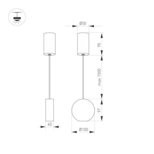 Подвесной светодиодный светильник Arlight SP-Elementa-Roll-R100-9W Warm3000 032769 фото 2
