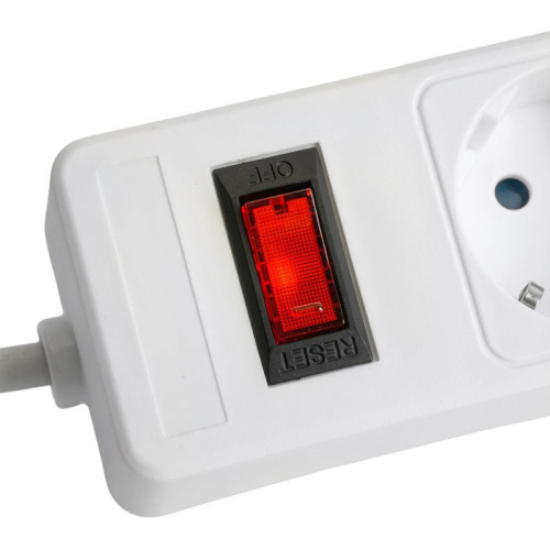 Сетевой фильтр 6-местный с/з STEKKER HM20-61-02 3x1мм2, 1,8 м, серия Optima, белый фото 10