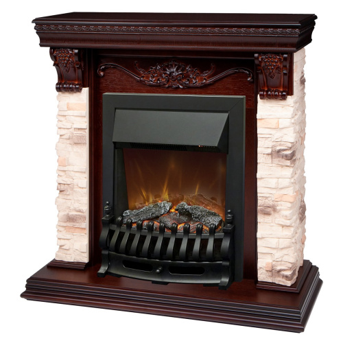 Каминокомплект PATRICIA/АДРИАНА Орех с очагом Электроочаг FOBOS ЛАЙТ/ФОБОС ЛАЙТ фото 2