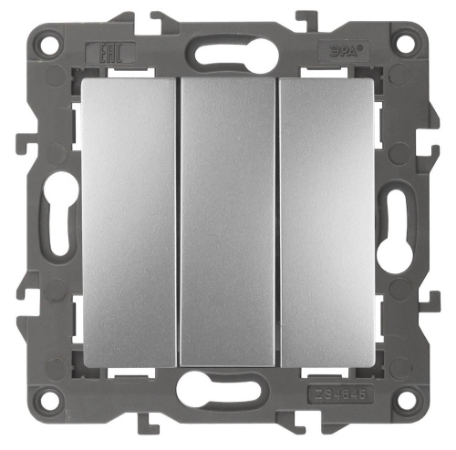 Выключатель трехклавишный ЭРА Elegance 10AX 250V 14-1107-03 Б0034252 Выключатель трехклавишный ЭРА Elegance 10AX 250V 14-1107-03 Б0034252