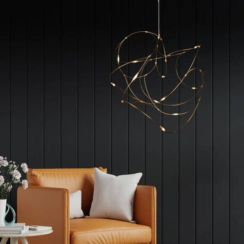 Подвесной светильник 10154P/D800 gold фото 3