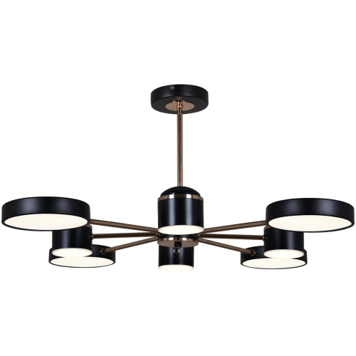 Потолочная светодиодная люстра Reluce 13289-4.3-08 Чёрный+Золотой хром фото 4