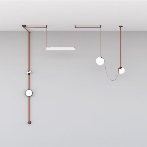 DK5546-BW+BK Поворотный светильник для трека-ремня Belty, серия Spot, со светодиодом, D35*L126.5мм, 48V DC, 7W, RA90, 30°, 4000K, IP20, белый с черным, алюминий фото 7