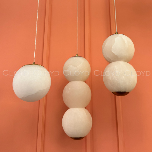 Подвесной светильник Cloyd ORIONIS P2 / выс. 26 см - алебастр - латунь (арт.12530) фото 4