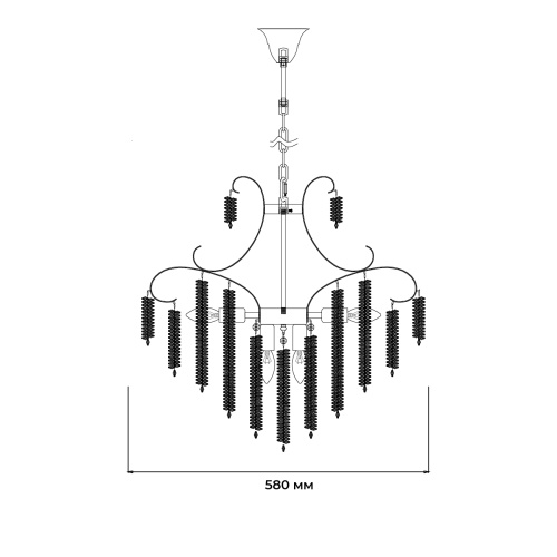 Подвесной светильник Escada 2108/8P E14*40W Gold фото 2