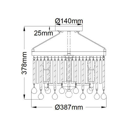 Потолочный светильник Kichler, Арт. KL-PIPER-SF-PC фото 2