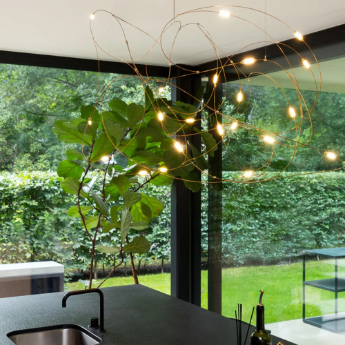 Подвесной светильник 10154P/L1500 gold фото 3