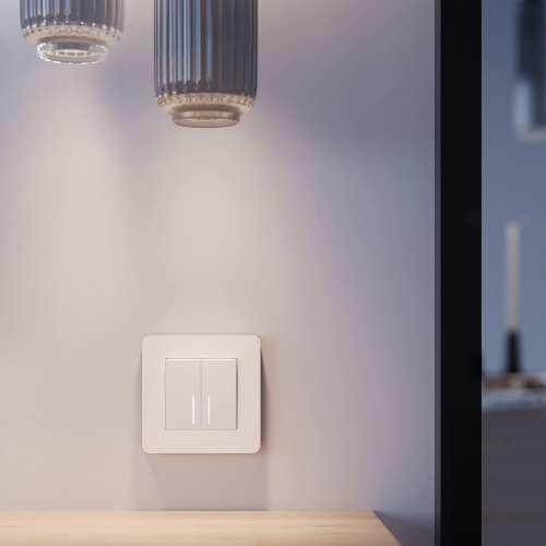 Рамка из поликарбоната на 1 пост Split белый/черный, soft-touch W0013068 фото 8