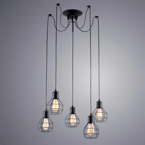 Подвесная люстра Arte Lamp SPIDER A1109SP-5BK фото 2 Подвесная люстра Arte Lamp SPIDER A1109SP-5BK фото 2