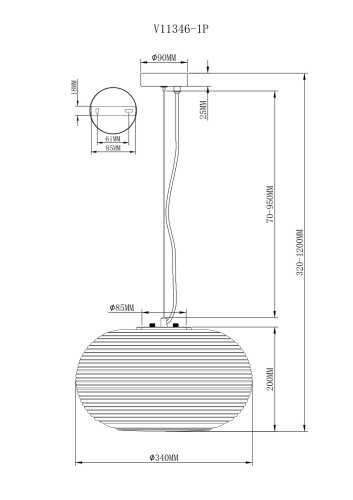 Светильник подвесной Moderli V11346-1P Arden фото 4