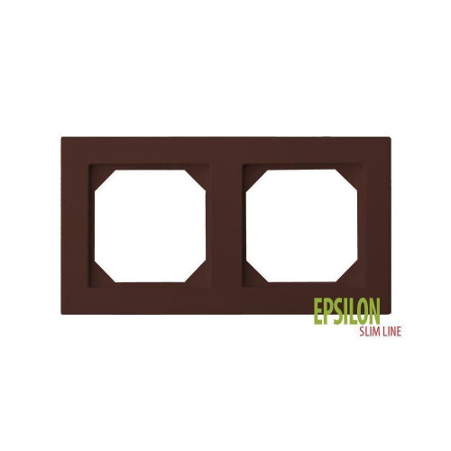 Рамка 2-постовая Liregus Epsilon коричневый 28-152