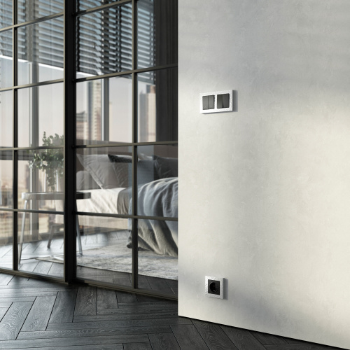 Рамка из поликарбоната на 1 пост Hammer белый W0012401 фото 3