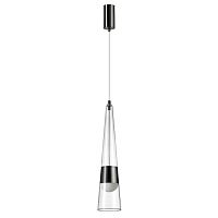 5044/12L L-VISION ODL24 000 глянц.темн.хром/прозрачный/металл/стекло Подвес LED 12W 3000K 1334Лм LUMP