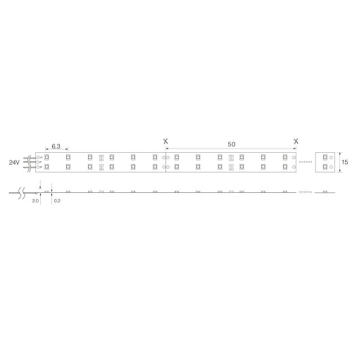 Светодиодная LED лента Feron LS603, 60SMD(2835)/м 4.8Вт/м 12V 5м 3000К фото 5