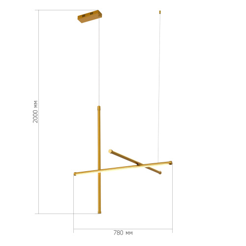 SL6207.213.37 Светильник подвесной ST-Luce Матовое золото LED 1*37W 3000K RETICO фото 2