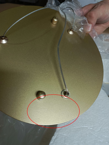 utsenka-SL6508.203.01 Светильник подвесной ST-Luce Матово Золотистый/Белый LED 1*60W 4000K RIO фото 4