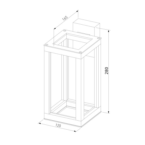Уличный настенный светодиодный светильник Frame 3000K чёрный 1527 TECHNO LED черный фото 4