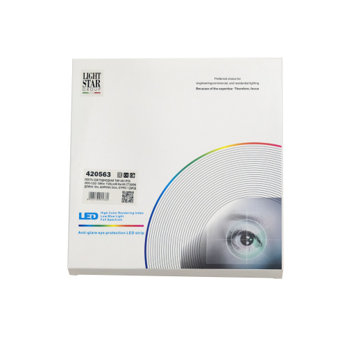 420563  Лента LIGHTSTAR LED 24V 10W/m 120leds/M 1100LM/M 3000K IP20 1 шт = 10м фото 3