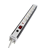 Сетевой фильтр 6-местный с/з STEKKER 3x1мм2, 1,8 м, 250В, 16А, серия Techno, HM22-61-02, белый