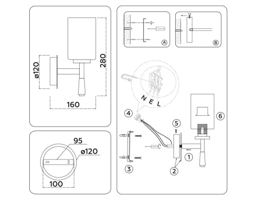 Бра Ambrella Light High Light Modern LH56265 фото 6 Бра Ambrella Light High Light Modern LH56265 фото 6