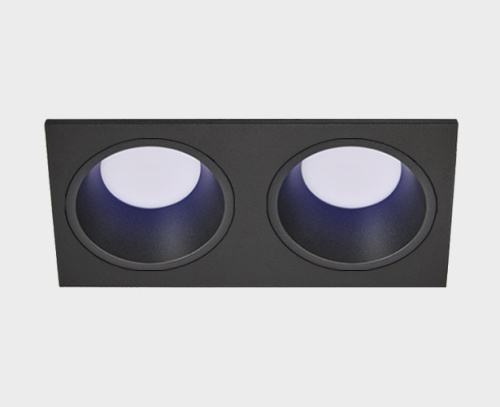 IT08-8013 black 4000K 2 шт + IT08-8015 black светильник встраиваемый с рамкой IT08-8013 black 4000K 2 шт + IT08-8015 black светильник встраиваемый с рамкой