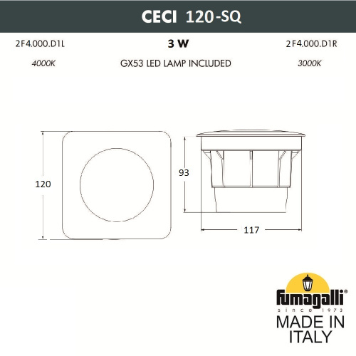 Грунтовый светильник FUMAGALLI CECI 120-SQ 2F4.000.000.LXG1L фото 3 Грунтовый светильник FUMAGALLI CECI 120-SQ 2F4.000.000.LXG1L фото 3
