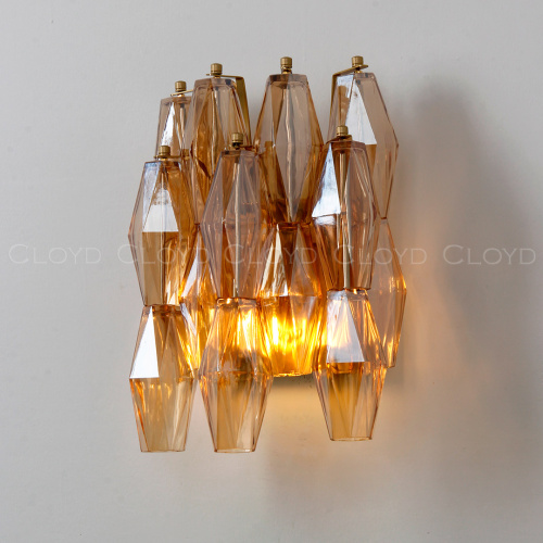 Бра Cloyd CALCUTTA W1 / выс. 37 см - латунь - янтарн.стекло (арт.20484) фото 7 Бра Cloyd CALCUTTA W1 / выс. 37 см - латунь - янтарн.стекло (арт.20484) фото 7
