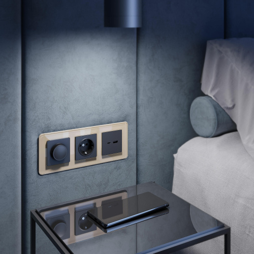 Рамка из стекла на 3 поста Elite айвори W0032443 фото 4 Рамка из стекла на 3 поста Elite айвори W0032443 фото 4