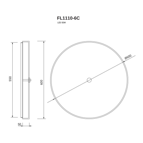 Потолочная люстра Luar FL1110-6C фото 4