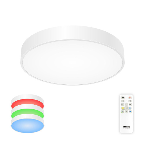 Citilux Купер CL72470G0 LED RGB Светильник с пультом Белый Citilux Купер CL72470G0 LED RGB Светильник с пультом Белый