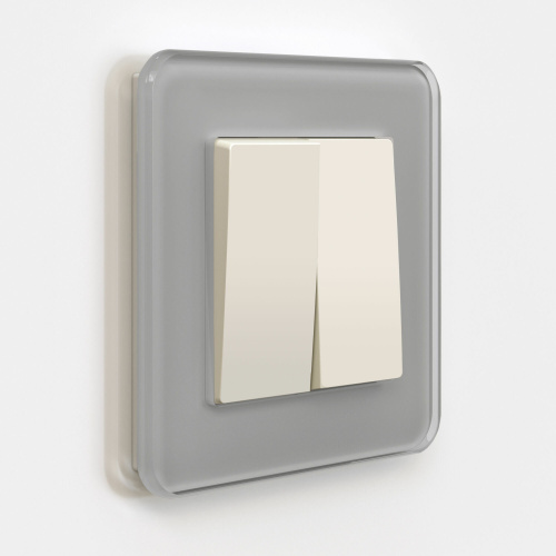Выключатель двухклавишный (айвори матовый) W1120062 фото 4