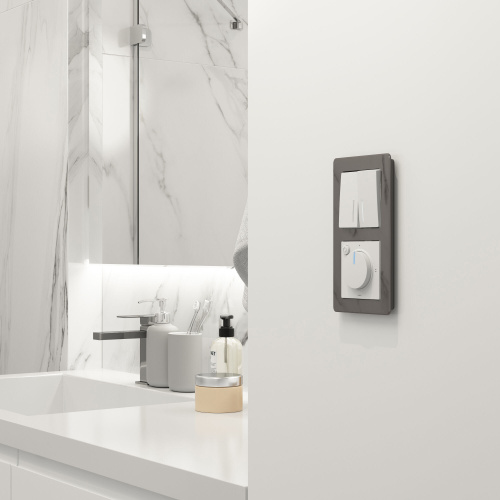 Выключатель двухклавишный проходной с подсветкой (белый матовый) W1122161 фото 4 Выключатель двухклавишный проходной с подсветкой (белый матовый) W1122161 фото 4