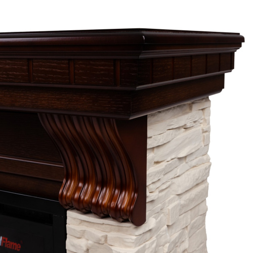 Электрокамин RealFlame Michigan 50 NT орех с очагом Saphir 50 фото 7