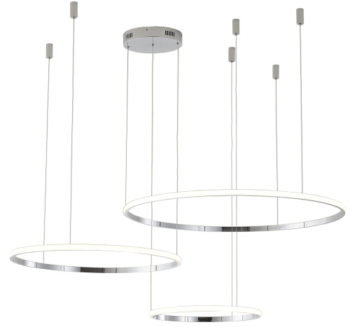 Люстра подвесная светодиодная хром LED 120Вт D40+60+80см Zortes RINGOLIGHT ZRS.33321.120F фото 3 Люстра подвесная светодиодная хром LED 120Вт D40+60+80см Zortes RINGOLIGHT ZRS.33321.120F фото 3
