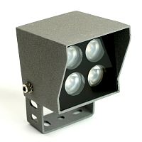 Светодиодный светильник ландшафтно-архитектурный Feron LL-895  AC220-240 4W красный IP66 квадрат