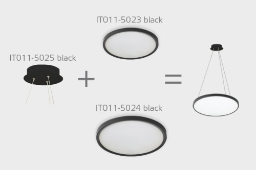 IT011-5024 black светильник потолочный фото 6