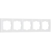 Рамка из поликарбоната на 5 постов Snabb Basic белый W0052001