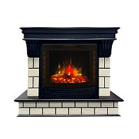 Электрокамин RealFlame Castle 25,5 DN орех с очагом Evrika 25,5 LED