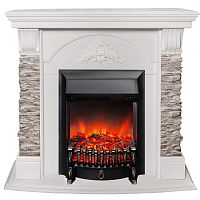 Электрокамин RealFlame Athena GR WT белый с очагом Fobos Lux Black