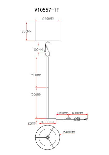 Торшер Moderli V10557-1F Caramel фото 5 Торшер Moderli V10557-1F Caramel фото 5
