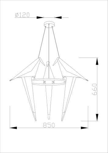 Подвесной светодиодный светильник Moderli V3071-3PL origami Birds 3*LED*6W фото 2 Подвесной светодиодный светильник Moderli V3071-3PL origami Birds 3*LED*6W фото 2