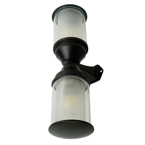 Светильник садово-парковый Feron DH1402, на стену, 2*E27 220-240V, черный фото 6