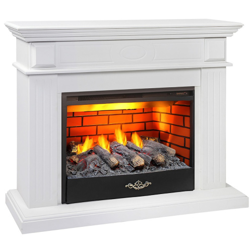 Электрокамин RealFlame Leda 24/25,5 WT белый матовый с очагом 3D Firestar 25,5 фото 2 Электрокамин RealFlame Leda 24/25,5 WT белый матовый с очагом 3D Firestar 25,5 фото 2