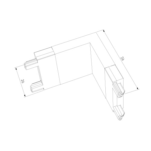 Коннектор угловой внутренний для накладного шинопровода Flat Magnetic 85002/00 фото 6