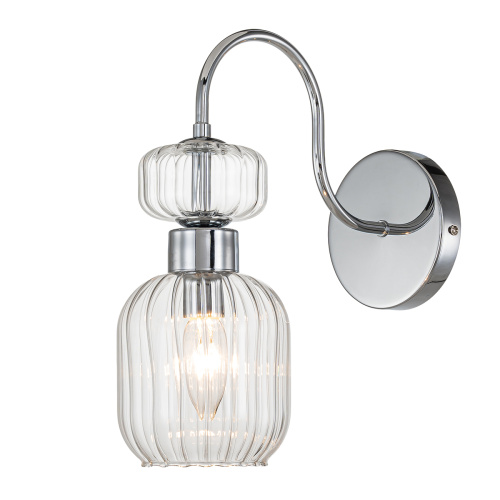 Настенный светильник Escada 1141/1A E14*60W Chrome/Clear Настенный светильник Escada 1141/1A E14*60W Chrome/Clear