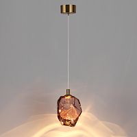 7113/4LB L-VISION ODL25 Подвесной светильник бронзовый/винное стекло/металл IP20 LED 4W 300Лм 3000K 200° 220V GEMME